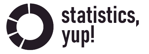 A donut chart with Statistics, yup! positioned to its right.